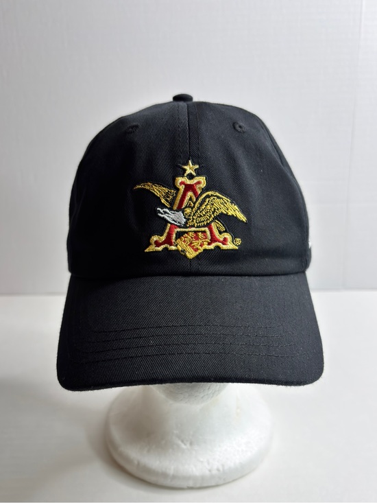 St. Louis Brewery Other - ANHEUSER BUSCH ST LOUIS BREWERY BLACK ADJUSTABLE STRAPBACK BASEBALL HAT CAP Logo